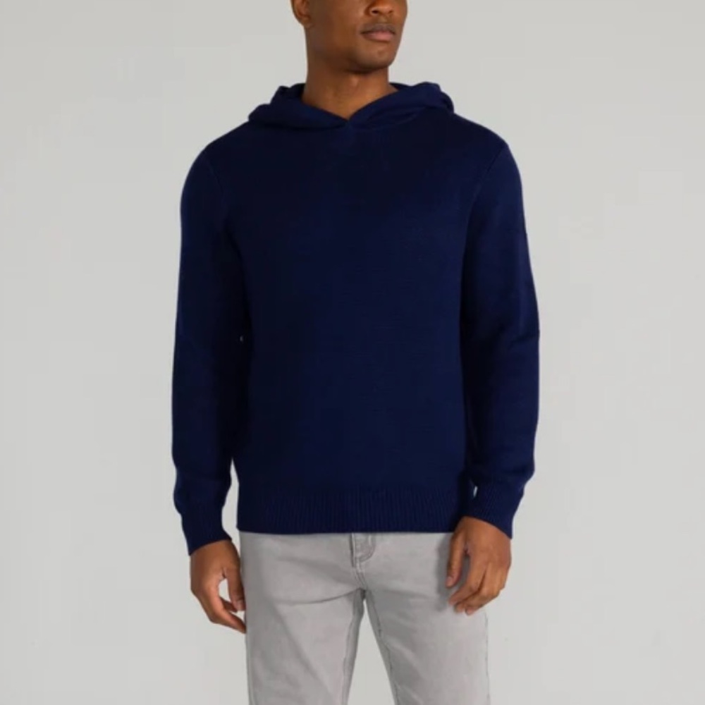 Redvanly Lennox Hoodie Pullover Sweater Midnight Navy Large